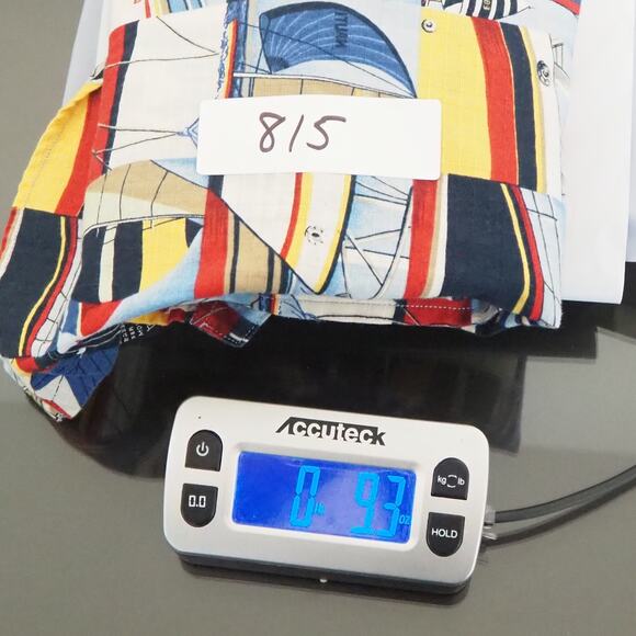 Vintage Nautica Mens Button Down Short Sleeve Shirt XL- Sail Boats Graphic Print - Picture 10 of 10